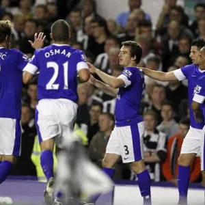 Leighton Baines Scores the Thrilling Opener: Everton vs. Newcastle United, Barclays Premier League, Goodison Park (September 17, 2012) Leighton Baines Scores the Thrilling Opener: Everton vs. Newcastle United, Barclays Premier League, Goodison Park (September 17, 2012)