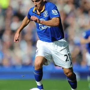 Leon Osman in Action: Everton vs. Wigan Athletic, Goodison Park (September 17, 2011, Barclays Premier League) Leon Osman in Action: Everton vs. Wigan Athletic, Goodison Park (September 17, 2011, Barclays Premier League)