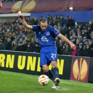 Leon Osman and Everton Kick Off Europa League Campaign Against Dynamo Kiev at Goodison Park Leon Osman and Everton Kick Off Europa League Campaign Against Dynamo Kiev at Goodison Park