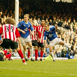 Leon Osman gives Everton the lead on 88 minutes