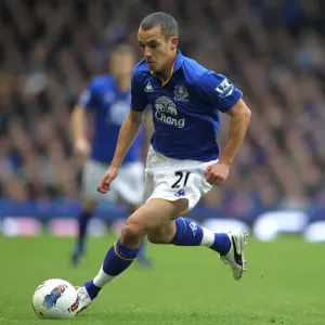 Leon Osman Print at Goodison Park