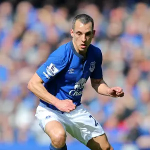 Leon Osman at Goodison Park: Everton vs Southampton, Barclays Premier League Leon Osman at Goodison Park: Everton vs Southampton, Barclays Premier League