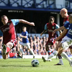 Premier League Photographic Print Collection: 04 April 2011 Everton v Aston Villa