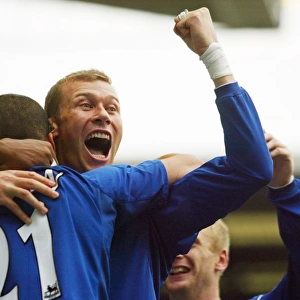 Leon Osman's Euphoric Moment: Everton's Victory over West Bromich Albion, Barclays Premiership, August 28, 2004