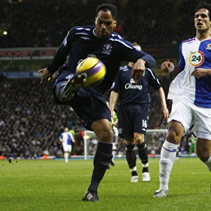 Lescott vs. Santa Cruz: Everton vs. Blackburn Rovers Clash in 07/08 Premier League