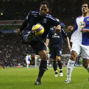 Lescott vs. Santa Cruz: Everton vs. Blackburn Rovers Clash in 07/08 Premier League