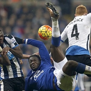Lukaku's Overhead Kick Attempt vs. Newcastle United: Everton's Star Striker Takes Aim at St. James Park