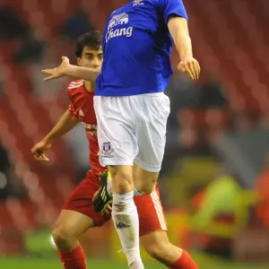 Luke Garbutt in Action: Everton vs. Liverpool - Barclays Premier Reserve League North at Anfield