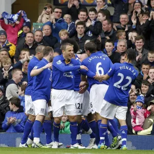 Magaye Gueye Scores the Opener: Everton's Thrilling Victory Against Sunderland (09 April 2012, Barclays Premier League) Magaye Gueye Scores the Opener: Everton's Thrilling Victory Against Sunderland (09 April 2012, Barclays Premier League)