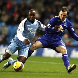 Manchester City v Everton - Darius Vassell and Evertons James McFadden Manchester City v Everton - Darius Vassell and Evertons James McFadden