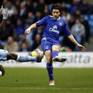Manchester City v Everton - Nuno Valente and Manchester Citys Micah Richards Manchester City v Everton - Nuno Valente and Manchester Citys Micah Richards