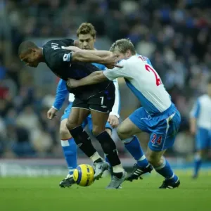 Marcus Bent shrugs off a challenge Marcus Bent shrugs off a challenge