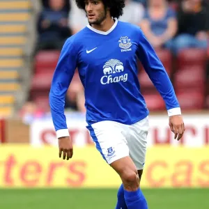 Marouane Fellaini in Action: Everton's Midfield Maestro at Fir Park Stadium (Pre-Season Friendly vs Motherwell)