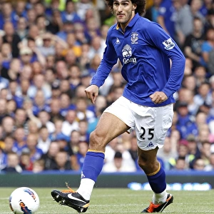 Marouane Fellaini in Action: Everton vs Aston Villa, Barclays Premier League, Goodison Park (September 10, 2011)
