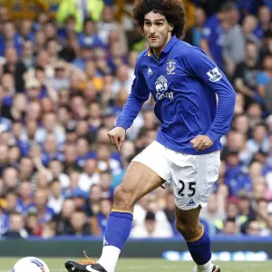 Marouane Fellaini in Action: Everton vs Aston Villa, Barclays Premier League, Goodison Park (September 10, 2011)