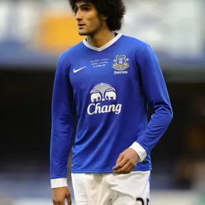 Marouane Fellaini in Action: Everton's Pre-Season Battle against AEK Athens at Goodison Park Marouane Fellaini in Action: Everton's Pre-Season Battle against AEK Athens at Goodison Park