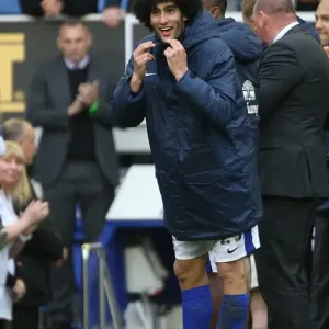 Marouane Fellaini Leads Everton's Guard of Honor after 2-0 Victory over West Ham United Marouane Fellaini Leads Everton's Guard of Honor after 2-0 Victory over West Ham United