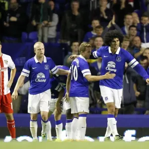 Marouane Fellaini Scores the Second Goal: Everton's Triumph over Stevenage in Capital One Cup (28-08-2013) Marouane Fellaini Scores the Second Goal: Everton's Triumph over Stevenage in Capital One Cup (28-08-2013)