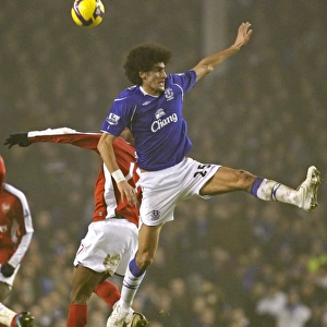 Marouane Fellaini's Thrilling Performance: Everton vs Arsenal, Barclays Premier League, 08/09 Season