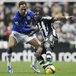 Martins vs. Lescott: Battle at St. James Park - Newcastle United vs. Everton, Barclays Premier League Martins vs. Lescott: Battle at St. James Park - Newcastle United vs. Everton, Barclays Premier League