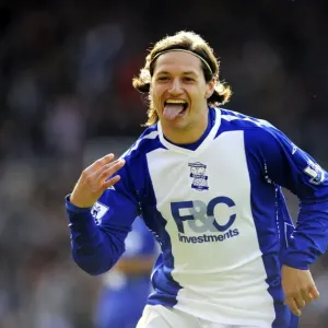 Mauro Zarate's First Goal Celebration: Birmingham City vs. Everton, Barclays Premier League (April 12, 2008) Mauro Zarate's First Goal Celebration: Birmingham City vs. Everton, Barclays Premier League (April 12, 2008)
