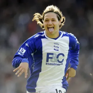 Mauro Zarate's Thrilling Goal and Emotional Celebration: Everton's Upset Win against Birmingham City in the Barclays Premier League (April 12, 2008) Mauro Zarate's Thrilling Goal and Emotional Celebration: Everton's Upset Win against Birmingham City in the Barclays Premier League (April 12, 2008)