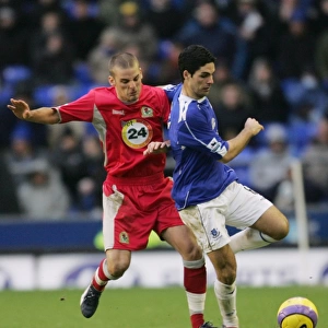 Mikel Arteta vs. David Bentley: A Battle at Goodison Park, Everton vs. Blackburn Rovers, FA Barclays Premiership, 10/02/07