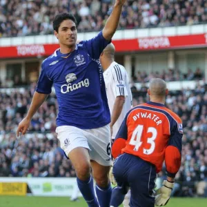 Mikel Arteta's Historic Goal Celebration: Everton's First at Pride Park Against Derby County (2007)