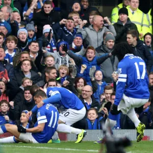 Premier League Poster Print Collection: Everton 3 v Liverpool 3 : Goodison Park : 23-11-2013