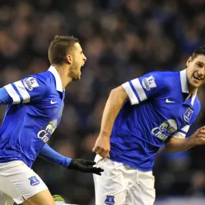 Mirallas and Barry: Everton's Unforgettable Goal Celebration (2-1 vs Aston Villa, Goodison Park, 01-02-2014) Mirallas and Barry: Everton's Unforgettable Goal Celebration (2-1 vs Aston Villa, Goodison Park, 01-02-2014)