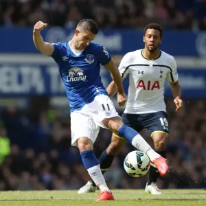 Mirallas Fights for the Winning Goal: Everton vs. Tottenham Hotspur at Goodison Park Mirallas Fights for the Winning Goal: Everton vs. Tottenham Hotspur at Goodison Park