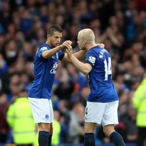 Mirallas and Naismith Print: Everton's Dynamic Duo Celebrate Mirallas and Naismith Print: Everton's Dynamic Duo Celebrate