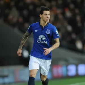 Mohamed Besic in Action: Everton vs. Hull City at KC Stadium