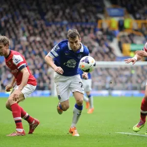 Monreal, Podolski, and Coleman's Intense Battle: Everton's Victory Over Arsenal (3-0, 2014) Monreal, Podolski, and Coleman's Intense Battle: Everton's Victory Over Arsenal (3-0, 2014)