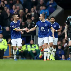 Morgan Schneiderlin Print - Premier League Everton Victory Morgan Schneiderlin Print - Premier League Everton Victory