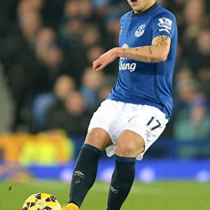 Muhamed Besic in Action: Everton vs Hull City at Goodison Park - Barclays Premier League