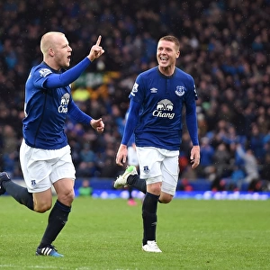 Naismith and McCarthy: Everton's Unforgettable Goal Celebration vs. Leicester City (Premier League)