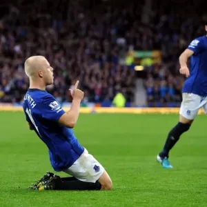 Print of Naismith's Strike: Everton Takes 2-0 Lead Over Chelsea Print of Naismith's Strike: Everton Takes 2-0 Lead Over Chelsea