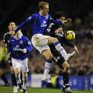 Neville vs Ballack: A Premier League Battle at Goodison Park - Everton vs Chelsea, December 2008 Neville vs Ballack: A Premier League Battle at Goodison Park - Everton vs Chelsea, December 2008