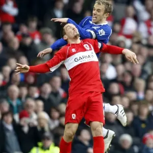 Neville vs Pogatetz: Everton vs Middlesbrough FA Cup Quarterfinal Showdown at Goodison Park Neville vs Pogatetz: Everton vs Middlesbrough FA Cup Quarterfinal Showdown at Goodison Park