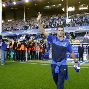 New Signing Introduced: Kevin Mirallas Premier League Debut with Everton vs Manchester United at Goodison Park (20-08-2012) New Signing Introduced: Kevin Mirallas Premier League Debut with Everton vs Manchester United at Goodison Park (20-08-2012)