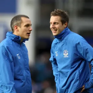 Osman and Jagielka's Pre-Match Routine: Everton vs Chelsea at Goodison Park (1-2, Barclays Premier League)
