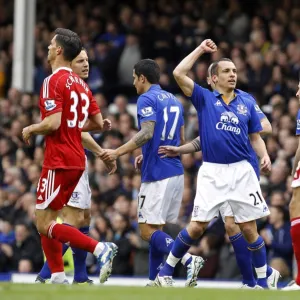 Barclays Premier League Framed Print Collection: 31 March 2012 v West Bromwich Albion, Goodison Park