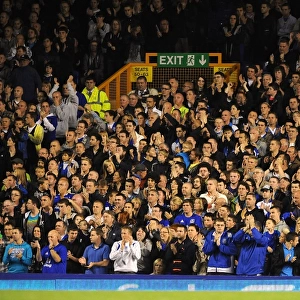 Passionate Everton Fans Pack Goodison Park for Everton vs Huddersfield Town in Carling Cup Second Round (August 2010)