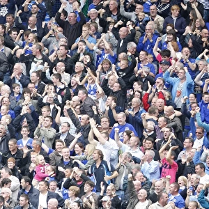 Passionate Everton FC Fans at Goodison Park: Everton vs Manchester United, Barclays Premier League