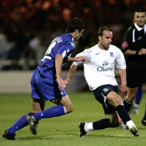 Peterborough United v Everton Andy van der Meyde of Everton in action