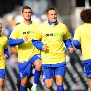 Phil Jagielka Faces Off Against Fulham in the Barclays Premier League (23 October 2011)