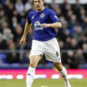 Phil Jagielka at Goodison Park: Everton vs Wigan Athletic, Barclays Premier League (11 December 2010)