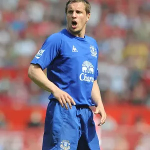 Phil Jagielka Print at Old Trafford Phil Jagielka Print at Old Trafford
