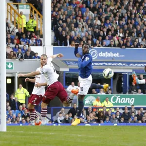 Premier League Framed Print Collection: Everton v Aston Villa - Goodison Park